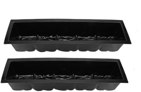 Moule Béton à Plâtre, Kit 2 Pièces Moule Paveur en Plastique, 63,5x17,5x11,5 cm - et Réutilisable, Idéal pour Chemin Jardin et Aménagement Extérieur