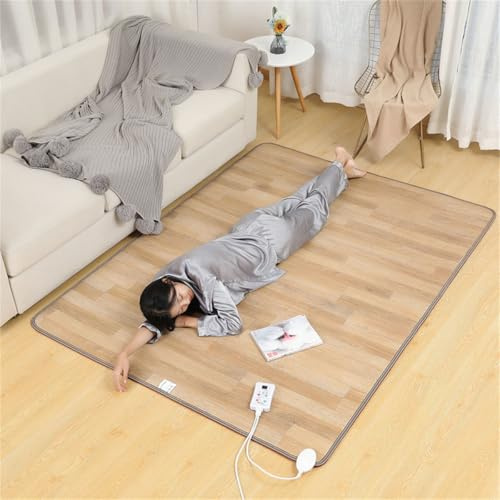 Alfombra calefactable de grafeno, alfombra eléctrica de cristal de carbono, calentador suelo radiante infrarrojo, alfombrilla calefactora portátil, calentador pies para casa y oficina.,A,80*160cm