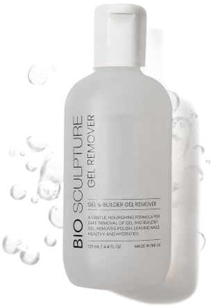 Bio Sculpture Gel Remover Acetone 125ml – Fast Acting Professional Soak Off Remover for Gel Polish, Acrylic, Nail Tips & Glue, Gentle & Safe Removal for Natural Nails