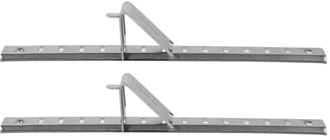 Healeved Barra di Supporto in Acciaio Inox 20 Cm per Ripiano a Griglia Frigorifero e Congelatore con Clip e Gancio, Divisore Regolabile per Scaffali Freezer e Frigo Cucina