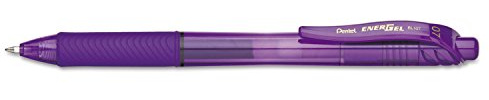 Pentel BL107 EnerGel X Retractable Rollerball, 0.7mm Tip, Violet Ink (One Pen)