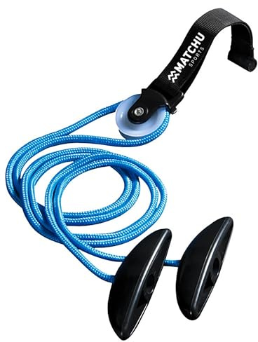 MATCHU - Schulter pulley - Schulter Seilzug - Mit Flaschenzug - Für Beweglichkeit und Durchblutung - Einfach zu befestigen - Schulter- und Armtraining - Blau/schwarz - 190cm
