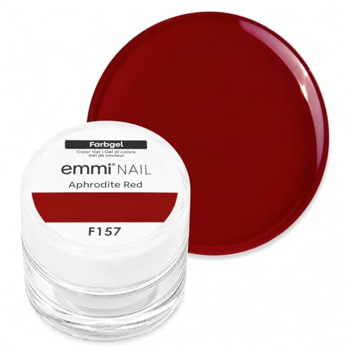 Emmi Nail Farbgel | Veganes UV/LED-Gel für glänzendes Finish | hohe Deckkraft | mittelviskos | kein Verlaufen in die Nagelränder | 5 ml (Aphrodite Red)