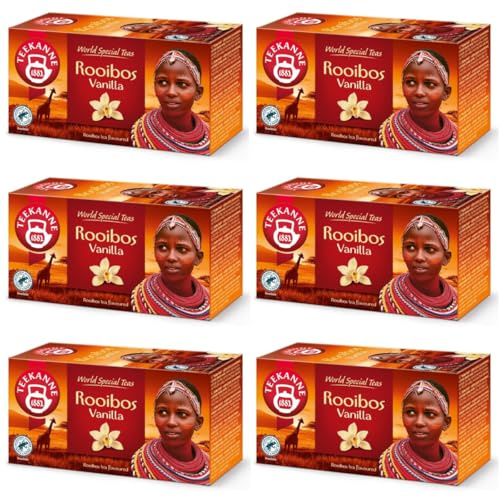 Teekanne Rooibos Vanille Tee, NEW EDITION, 6er Pack (6 x 20 Teebeutel), 6 x 35 g