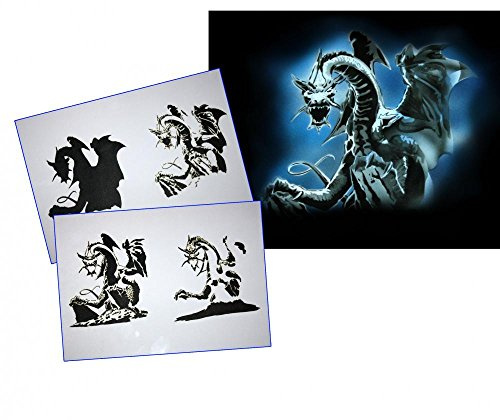 UMR-Design AS-073 Drache Airbrushschablone Step by Step Grösse L