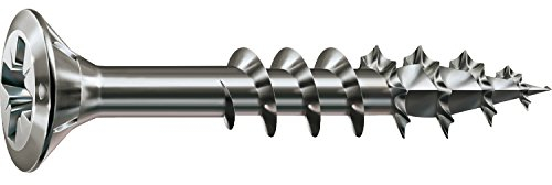 SPAX-FEX H SPAX-FEX H Beschlagschraube 4,0x30 mm | PZ 2 | Stahl silber | für Holzbefestigungen | 1000 Stück Pack