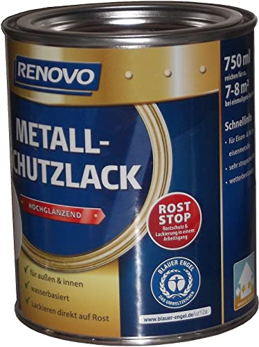 Metallschutzlack 750 ml RAL 9900 Schwarz Renovo