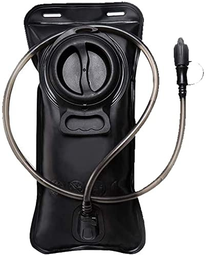 Poche d'hydratation de 2 litres anti-fuite - Sac militaire de stockage d'eau - Sans BPA - Pour randonnée, vélo, escalade, cyclisme, course à pied, Noir-de, taille unique