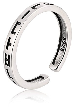 Daesar Zehenring 925 Sterling Silber Buchstaben Silber Fussring Damen Fussschmuck Strand