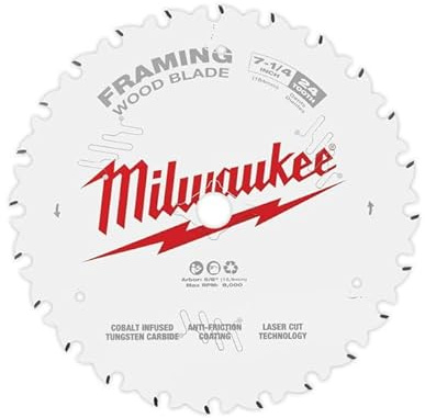 7-1/4 24 Tooth Carbide Framing Circular Saw Blade