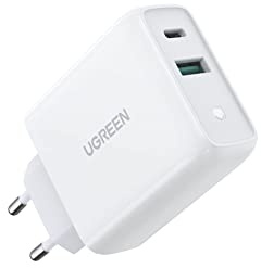 UGREEN - Cargador de 36 W, Puerto Dual USB-A/USB-C