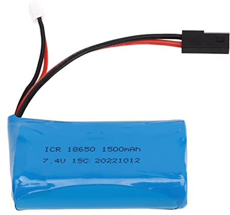 VGEBY Batería de Litio, Batería de Litio 18650 7.4V 1500mAh con Batería de Repuesto de 5500 Enchufes para RC Car Airplane Ship Bicicletas Y Piezas De Repuesto