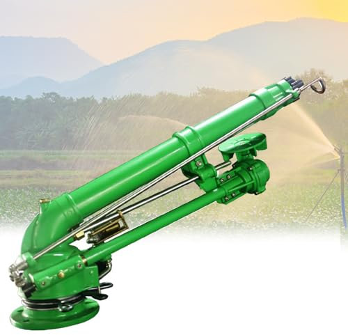 ZXSYYDS Pistolet d'irrigation agricole,Arroseur à impulsions en métal,Arroseur d'eau à Impact Impulse, arroseur à Impact réglable,pour fermes, vergers, foresterie