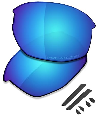SAUCER Lentes de repuesto prémium y kits de goma para gafas de sol Oakley Mercenary OO9424 de alta defensa, azul glaciar polarizado