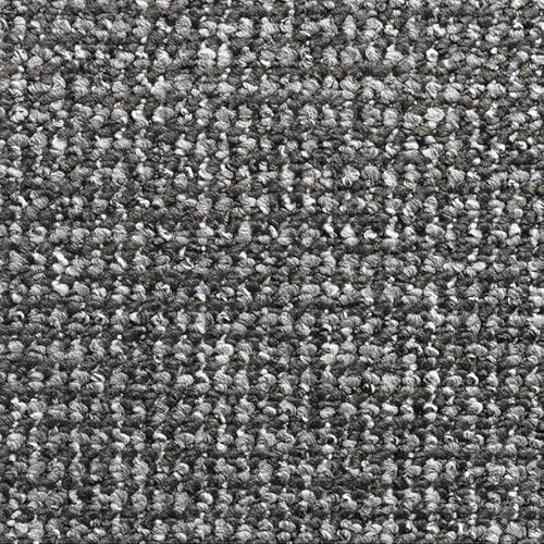 Tuda Carpets | Conan Loop 4mm Pile Budget Flecked Carpet with Felt Backing, 6.5mm Total Height | Anthracite (8327) 4m x 3m (13ft1 x 9ft10)