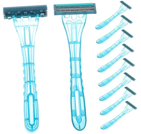 minkissy Afeitadoras Desechables Multiusos 20 Piezas Metálicas Resistentes Al Agua Para Hombres y Mujeres Depiladora Corporal Piernas Viaje y Hotel