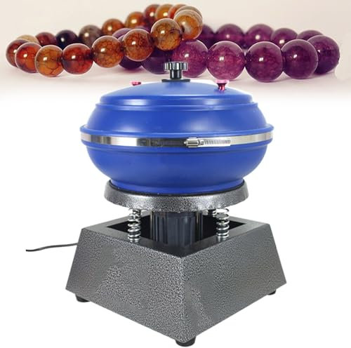 GESAIDES Buratto Vibrante Elettrico, Macchina per lucidatura Gioielli, Kit Buratto Professionale per Rocce, Ciotola Vibrante per Buratto Elettrico per Rocce,6.2L