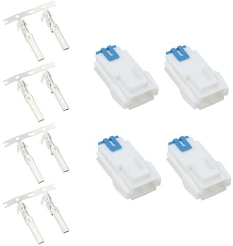 eMagTech 4 Piezas Conector de Alimentación de 2 Pines Clavijas 300 V CA/CC 20 A MÁX. para Cables Laterales de Radio VHF UHF Cables Aplicables AWG18#~14#