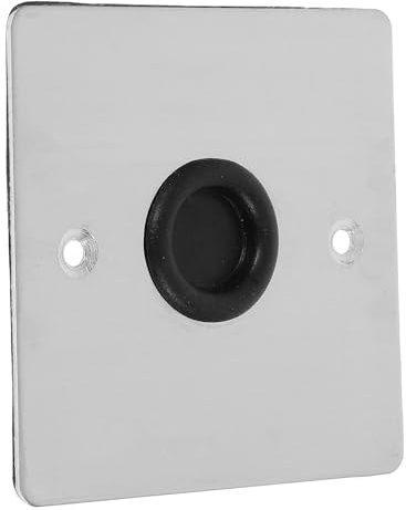 WOONEKY Cubierta Metálica para Enchufe Salida de Cable, Tapa del Agujero Pared en Acero Inoxidable 86, Placa Frontal para Pared y Techo, Protección Eléctrica Duradera, Juego