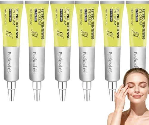 Retinol Shot uppstramande ögonkräm, anti-rynk-ögonserum och ansiktskräm, ögonserum mot mörka ringar och svullnad, anti-rynkbalsam och uppstramande fuktbooster (6 st)