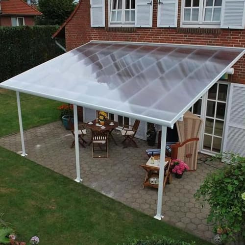 Transparente Polycarbonat-Dachbahnen – UV-Schutz, Acrylplatten für den Außenbereich, Überdachung, Gewächshaus, regendicht, leicht zu schneiden (0,8 x 20 m)