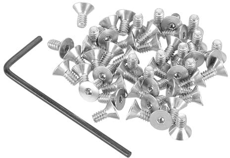 PATIKIL 50Pcs #4-40 X 1/4 Tornillos De Cabeza Plana UNC