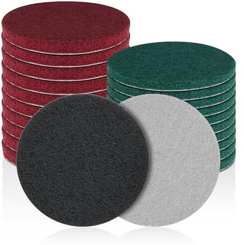 125mm Dischi Tessuto Abrasivo Con Aggancio, Pagliette Abrasive 10 Pezzi | Nylon Floccato Non Tessuto, Pulizia Intensa, Finitura Fine Cucina/Bagno, Compatibile Levigatrici Orbitali e Trapani Elettrici