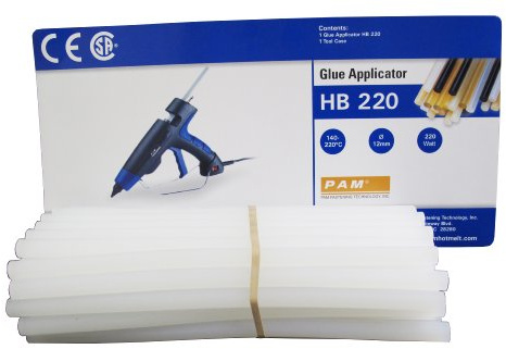 Pam UX8012-50 Hot Melt Adhesive Glue for HB220 Glue Gun 50 Sticks per Pack