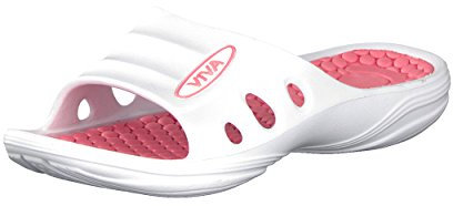 Brandsseller Scarpe Donna | Ciabatte da Spiaggia e Piscina | Ciabatte per Doccia | Scarpe da Bagno | Sandali Estivi | Bianco/Corallo | 36 EU