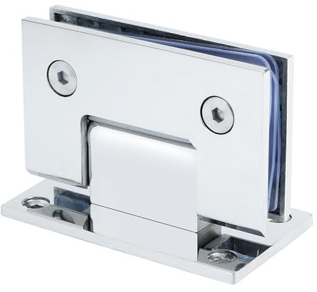 Sayayo Cerniere per Porte in Vetro, 90 Gradi Supporto, Cerniere in acciaio inox da 4 mm di spessore, per Vetro di Spessore 8-12 mm