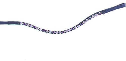 Gs-Reitsport Stirnriemen Stirnband für Trensen mit geschliffenen Kristallen edel und elegant (37 cm)