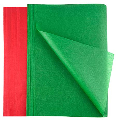 FEPITO 100 Blatt Weihnachts-Seidenpapier Weißes Geschenkpapier für Weihnachtsverpackungsgeschenke, Bastelbedarf (14 x 20 Zoll)