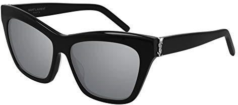 Yves Saint Laurent Damen Sl M79 Sonnenbrille, Schwarz/Schwarz/Silber, 54