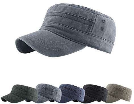 Yutdeng Herren Damen Military Army Cap Baumwolle Klassische Militärhüte Verstellbare Armee Kappe Mode Flache Kappe Sonnenhut Sport Baseballmütze