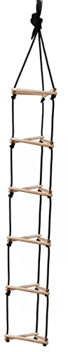 Hess Holzspielzeug 31116 - Dreiecks-Strickleiter aus Holz, Nature Serie, handgefertigt, für Kinder ab 3 Jahren, ca. 250 x 25 x 25 cm groß, für Haus und Garten