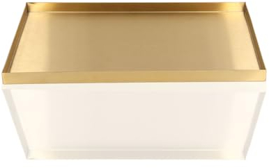 HERCHR Bandeja de Almacenamiento de Acero Inoxidable, Bandeja organizadora de Almacenamiento de Metal Rectangular Dorada, Exquisita a la Moda Decorativa Maquillaje Bandejas de Almacenamiento
