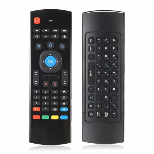 Wireless & Kabellose 2,4GHz TV Fernbedienung für Android Smart TV Box – Spielgriff mit Bewegungserkennung IR Lernen Anti Shake Plug and Play (Schwarz)