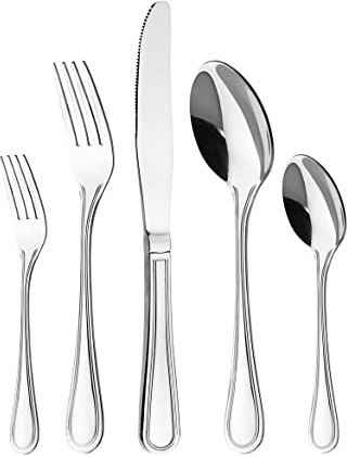 Otto Koning – Frankfurt - Ensemble de couverts de table de 30 pièces, en acier inoxydable, finition miroir. Un service de table aux lignes classiques et simples pour 6 personnes