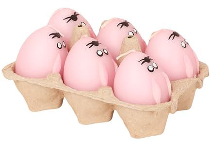 G Decor Set mit 6 Hoppy Ostereier-Kerzen – Rosa