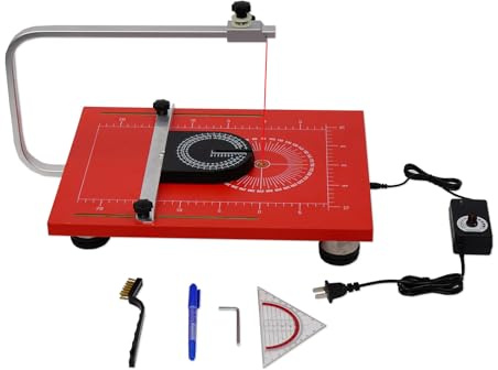 RONGTER 24W Hot Wire Foam Cutter Table – Precision Cutting Tool for Styrofoam and Other Foam Materials(Red)