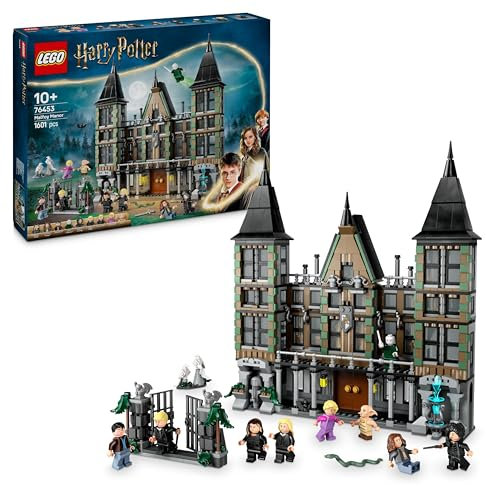 LEGO Harry Potter Le manoir des Malefoy - Jeu de Construction Collector pour garçons et Filles dès 10 Ans - 9 minifigurines Dont Dobby et Lord Voldemort 76453