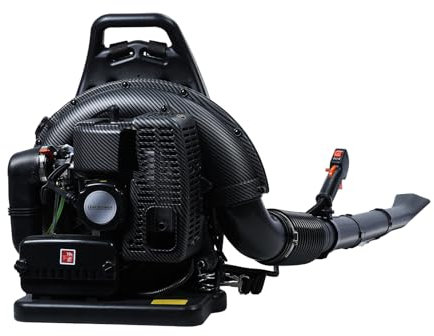 joukares 63CC 2-Takt Benzin Rucksack Schneefräse, Hochleistungsgas Laub- und Schmutzgebläse, ergonomisches Design für Winterschneeräumung, Rasen- und Gartenpflege, Außenreinigung, Landschaftsbau