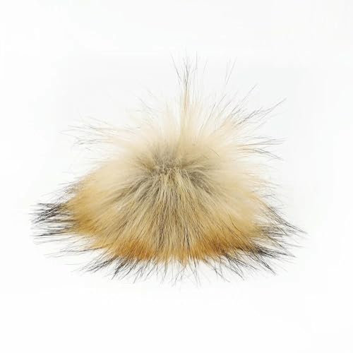 ROCILA 1 Stück 15 cm Kunstfuchspelz, Flauschiger Pompom-Ball, Farbenmix für Hüte, Charms, Accessoires, Knopf, Kindermützen, abnehmbare Strickmütze für Frauen