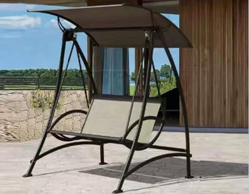 Outdoor Patio Swing Chair Hängematte Liege mit verstellbarem Baldachin, 3-Sitzer, Veranda-Schaukel, groß, umwandelbare Kopie