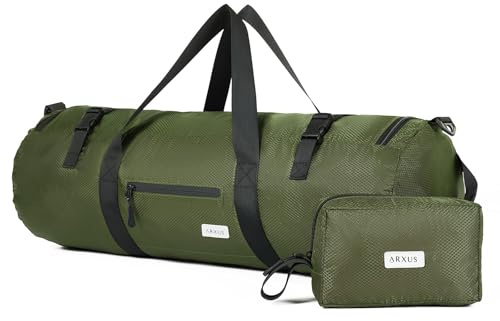 Arxus Borsa Sportiva Grande 90L 50L 30L per Viaggio Sport, Donna Uomo Borsone Palestra Pieghevole per Yoga Pilates Mazza da Baseball con Tracolla, Deposito Tende da Campeggio