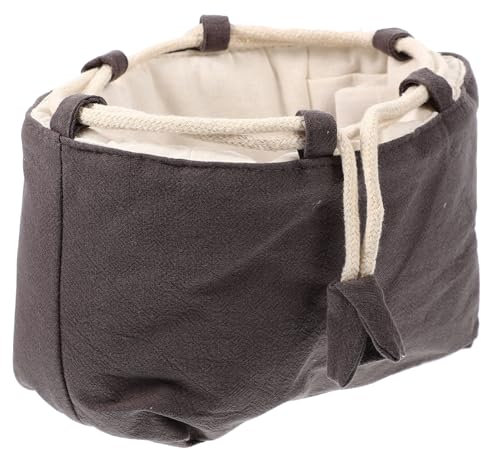 TOPBATHY Multi-function Teapot Bag Thickened Fabric Tea Set Travel Storage Pouch Deep Grey Portable Teacup Holder Suitable for Outdoor and Home