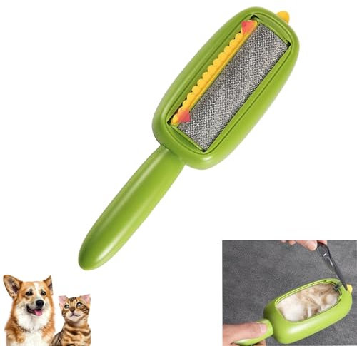 Reusable & Washable Lint Brush Roller: 2-in-1 Pet Hair Remover for Clothes, Furniture – Eco-Friendly, Portable Cat/Dog Fur Tool for Cars, Upholstery & Fabrics. Effortless Lint Shaver Alternative!