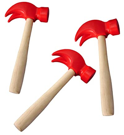 ERINGOGO 3pcs Boys and Girls Simulation Wooden Hammers Maintenance Toys Hammers Mallets for Boys Age Toys