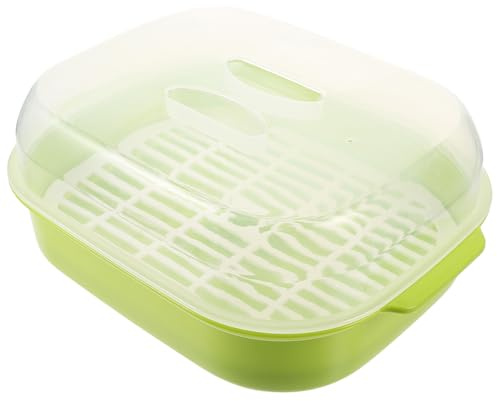 IMIKEYA Vaporiera per forno a microonde verde con foro di ventilazione resistente ed ecologico per cucinare e ravvivare panini al vapore cucina