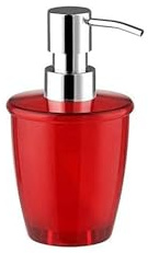 OWOHYG Dispenser di Sapone, Dispenser di Sapone Manuale, Dispenser di Sapone disinfettante per Le Mani in plastica, Dispenser di Sapone da 280 ml, Cucina, Bagno, Cucina, Bagno, Rosso